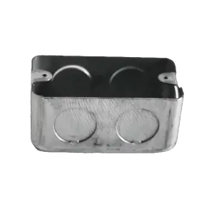 Cajetín de Eléctricidad Metálico Rectangular Q-elettro 4X2 1.0mm 1/2" X 3/4"